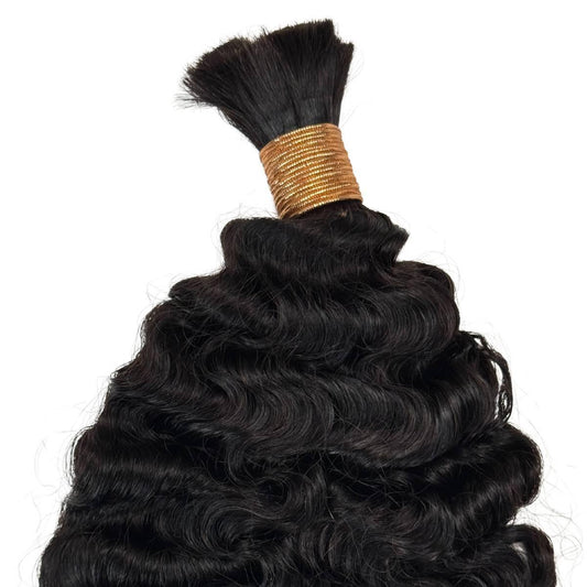 Burmese Curly Bulk Human Hair Extensions