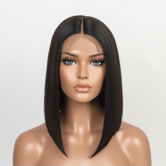 Blunt Bob Lace Front Wig – Chic, Pre-Cut & Effortless Style
