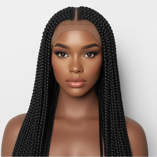 Classic Box Braids Wig – Timeless, Protective & Stylish