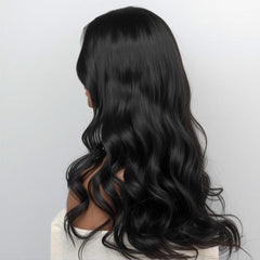 Jet Black Long Wavy Wig – Bold, Sleek & Timeless