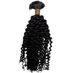 Kinky Curly Bulk Human Hair Extensions