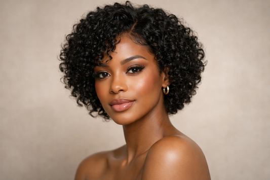 Short curly wig for Black women natural curly human hair wig style