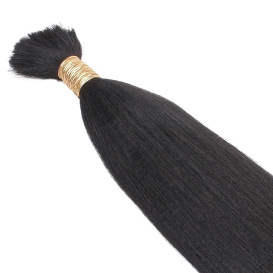 Yaki Straight Bulk Human Hair Extensions