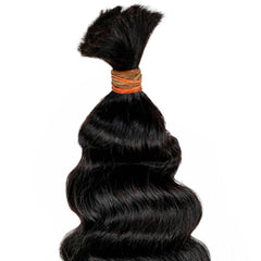 Raw Vietnamese Deep Wavy Bulk Human Hair Extensions