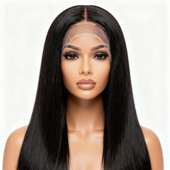 Kinky Straight / Yaki Wig – Natural Blow-Out Texture & Stylish Finish